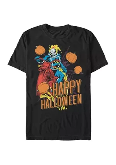 Big & Tall Ghost Rider Happy Halloween Short Sleeve Graphic T-Shirt