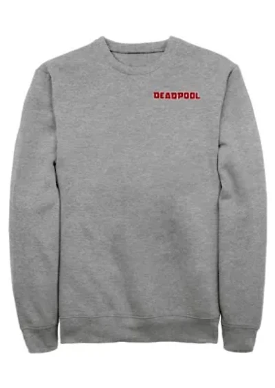 Deadpool Logotype Graphic Fleece Sweatshirt