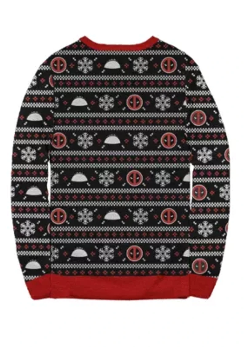 Deadpool Holidays Graphic Long Sleeve Sweater