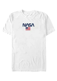 NASA Logo Flag Graphic T-Shirt