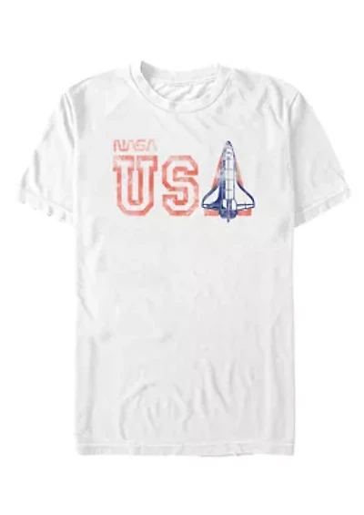 NASA USA Rocket Graphic T-Shirt