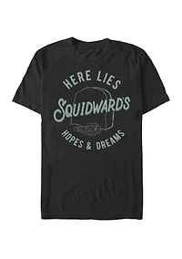 Big & Tall SpongeBob SquarePants Squidwards Grave Short Sleeve Graphic T-Shirt