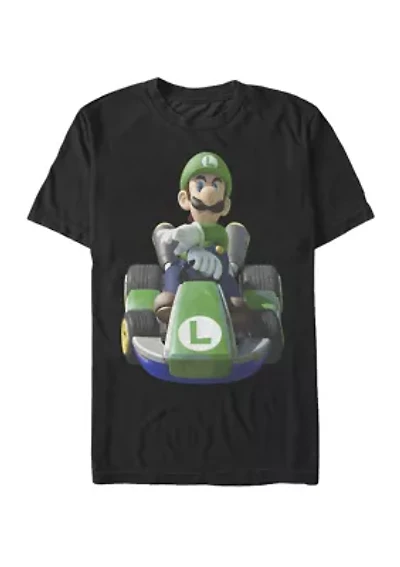 Big & Tall Mario Kart Luigi Driving Short Sleeve Graphic T-Shirt