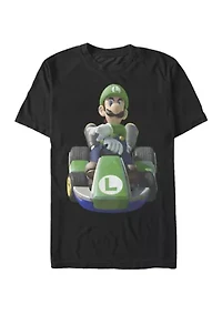 Big & Tall Mario Kart Luigi Driving Short Sleeve Graphic T-Shirt