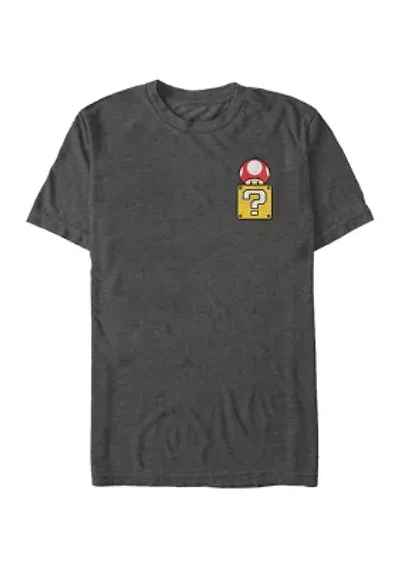 Big & Tall Nintendo Mush Box Graphic Short Sleeve T-Shirt