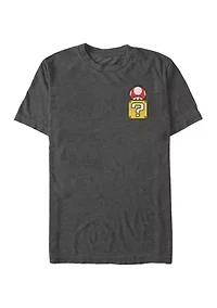Big & Tall Nintendo Mush Box Graphic Short Sleeve T-Shirt