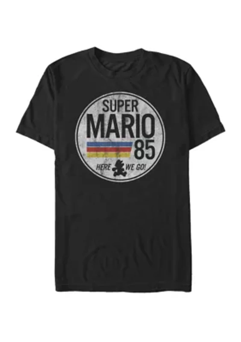 Big & Tall Super Mario Here We Go '85 Retro Short Sleeve Graphic T-Shirt