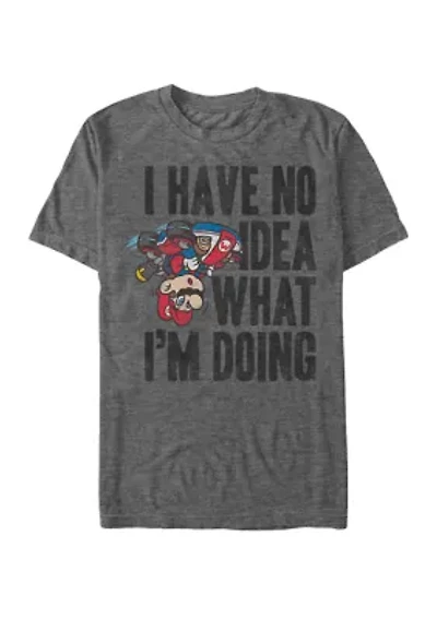 Big & Tall Mario Kart No Idea What I'm Doing Short Sleeve Graphic T-Shirt