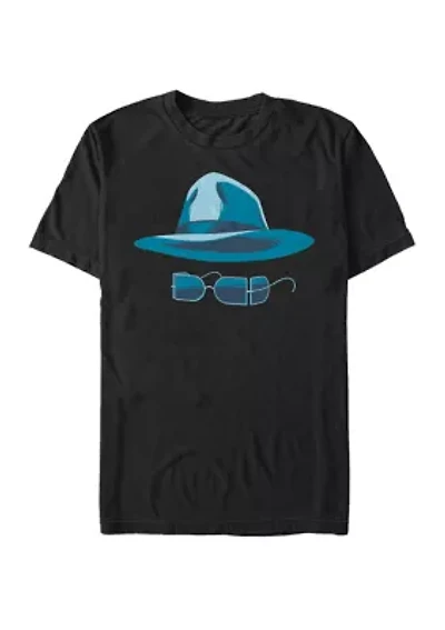 Big & Tall Invisible Man Hat And Glasses Face Short Sleeve Graphic T-Shirt