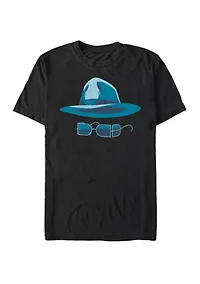 Big & Tall Invisible Man Hat And Glasses Face Short Sleeve Graphic T-Shirt
