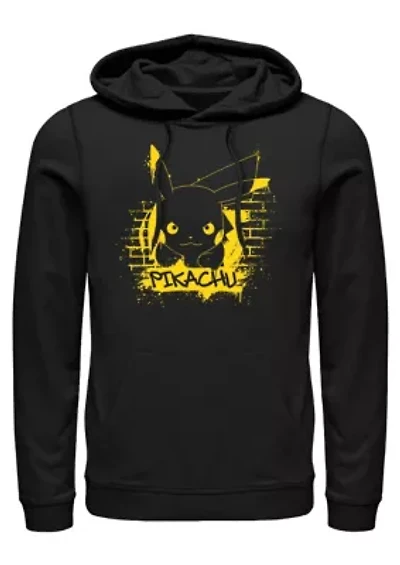 Pikachu Graffiti Graphic Fleece Hoodie