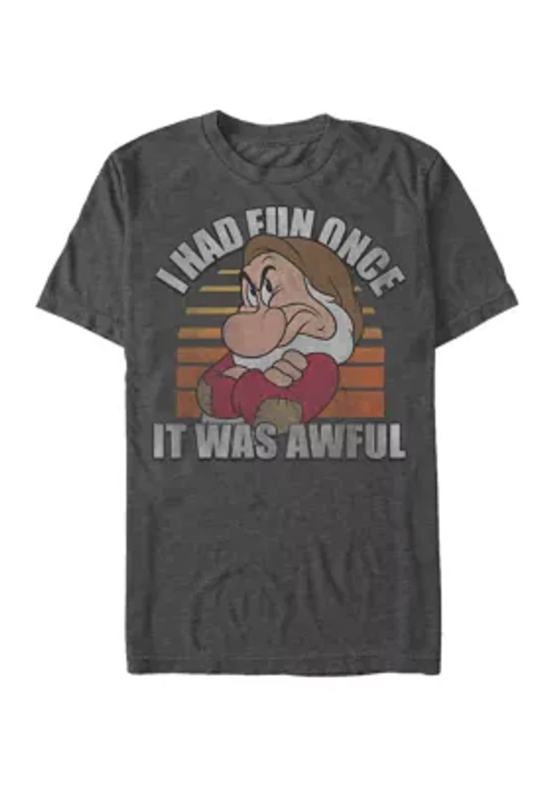 Big & Tall Disney® Princess No Fun Graphic Short Sleeve T-Shirt