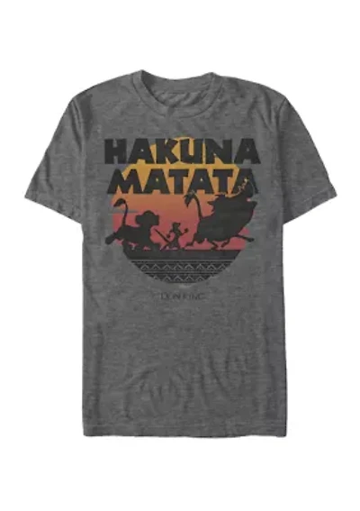 Big & Tall Lion King Hakuna Matata Sunset Short Sleeve Graphic T-Shirt