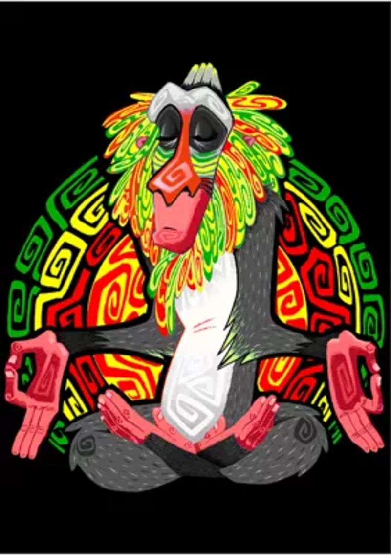 Big & Tall Lion King Freaky Rafiki Graphic Short Sleeve T-Shirt