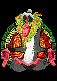 Big & Tall Lion King Freaky Rafiki Graphic Short Sleeve T-Shirt