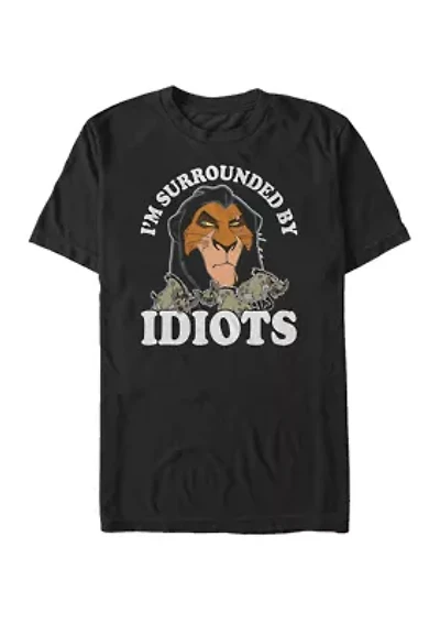Big & Tall Lion King Scar I'm Surrounded By Idiots Short Sleeve Graphic T-Shirt