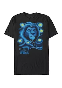 Big & Tall Lion King Mufasa Starry Night Short Sleeve Graphic T-Shirt