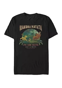 Big & Tall Lion King It's Our Motto Circle Logo Short Sleeve Graphic T-Shirt