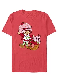 Strawberry Custard Basket Graphic T-Shirt