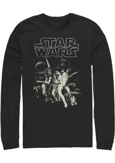 Distress Poster Graphic Long Sleeve T-Shirt