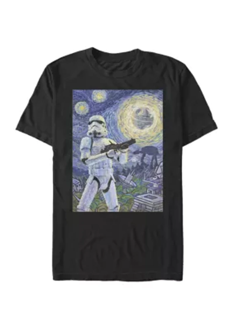 Big & Tall Starry Night Stormtrooper Poster Short Sleeve T-Shirt