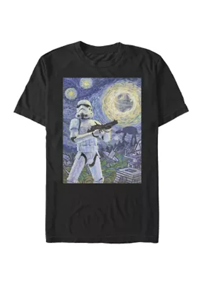 Big & Tall Starry Night Stormtrooper Poster Short Sleeve T-Shirt