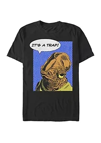 Big & Tall Admiral Ackbar It's A Trap Pop Art Poster Short Sleeve T-Shirt
