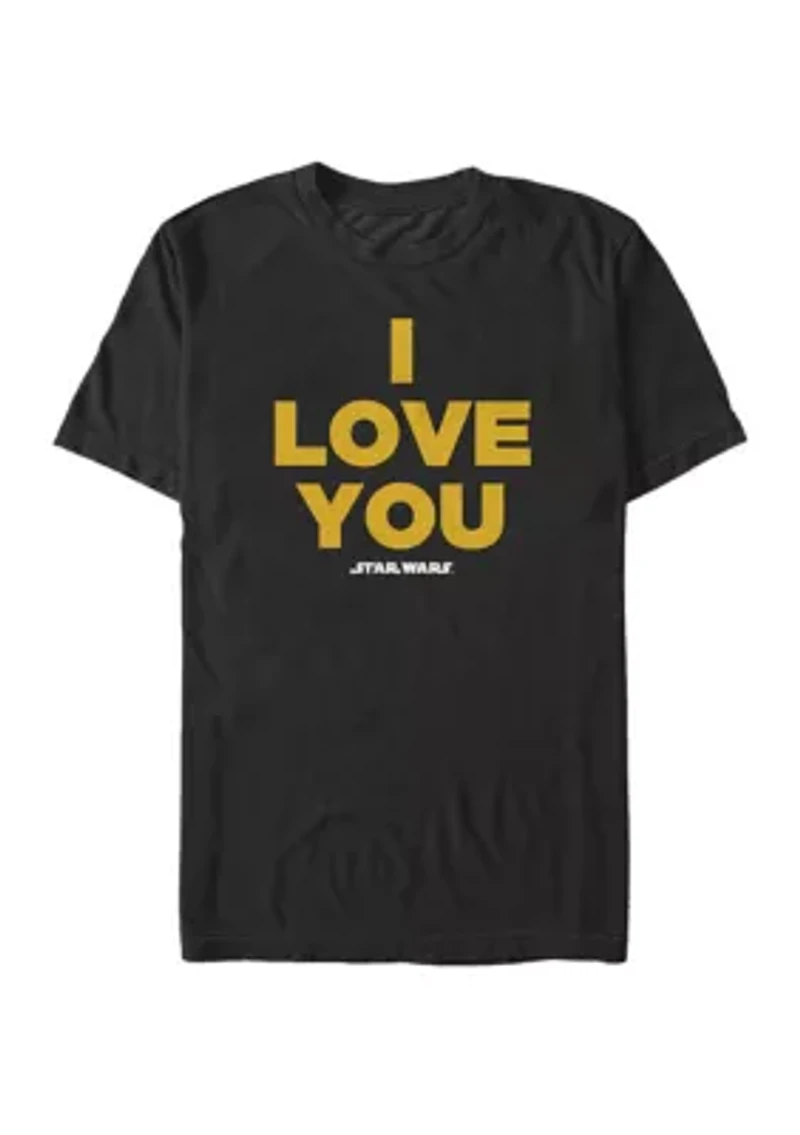 Big & Tall I Love You Quote Short Sleeve T-Shirt