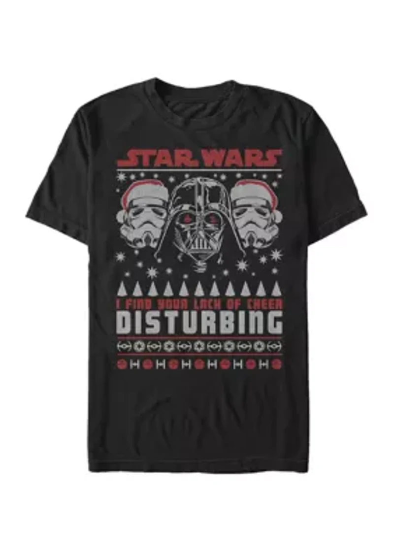 Big & Tall Christmas Sweater Your Lack Of Cheer Is Disturbing Short Sleeve T-Shirt