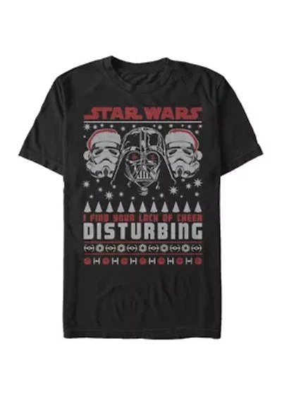 Big & Tall Christmas Sweater Your Lack Of Cheer Is Disturbing Short Sleeve T-Shirt