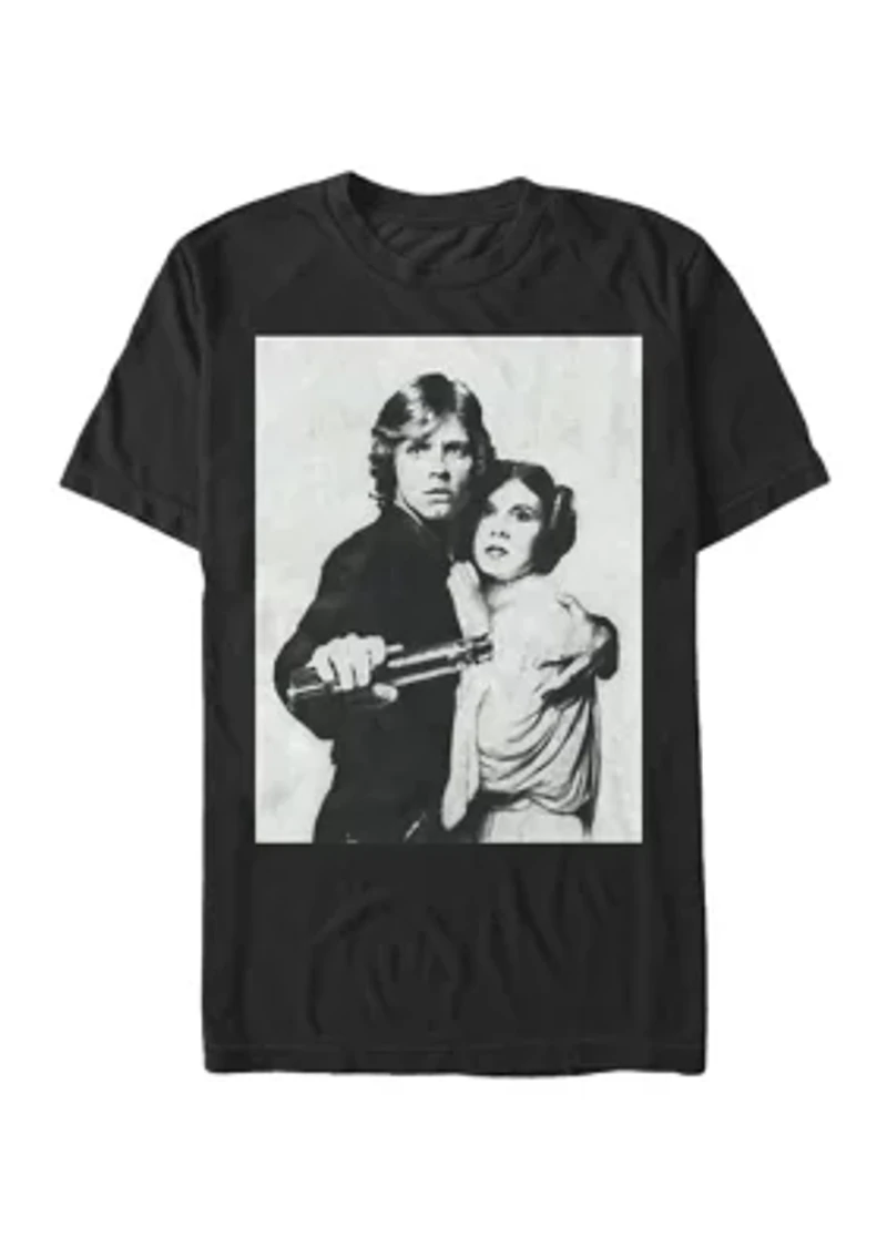 Big & Tall Luke And Leia Portrait Short Sleeve T-Shirt