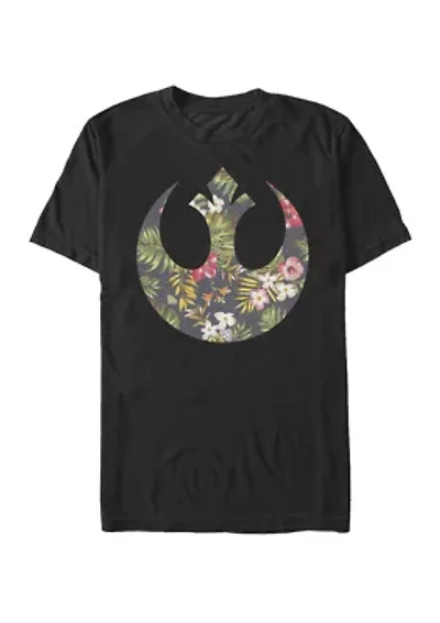 Big & Tall Floral Rebel Alliance Logo Short Sleeve T-Shirt