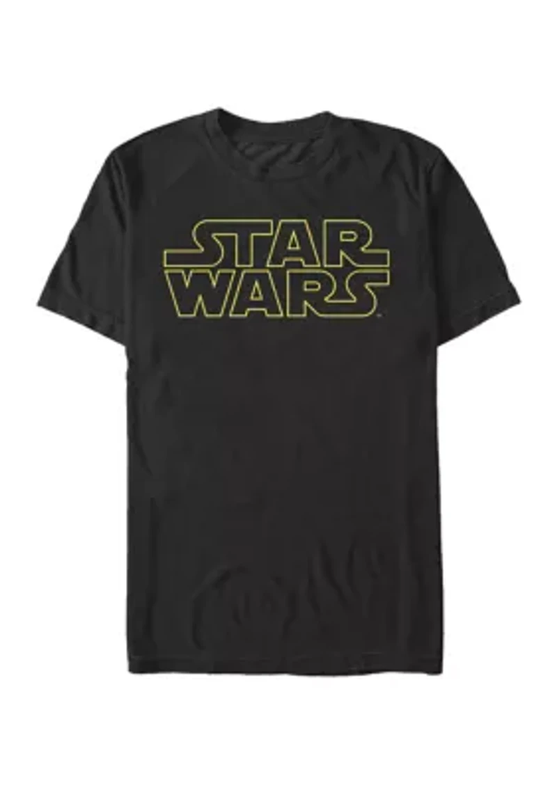 Big & Tall Classic Yellow Outline Logo Short Sleeve Graphic T-Shirt