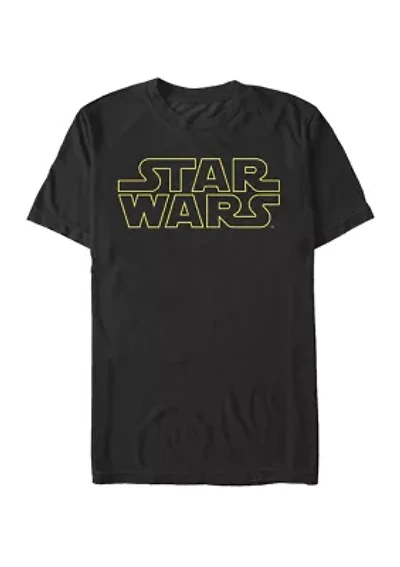 Big & Tall Classic Yellow Outline Logo Short Sleeve Graphic T-Shirt