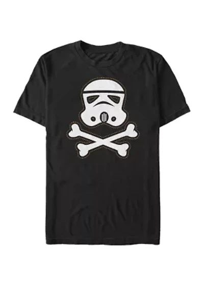 Big & Tall Stormtrooper Skull and Cross Bones Short Sleeve Graphic T-Shirt