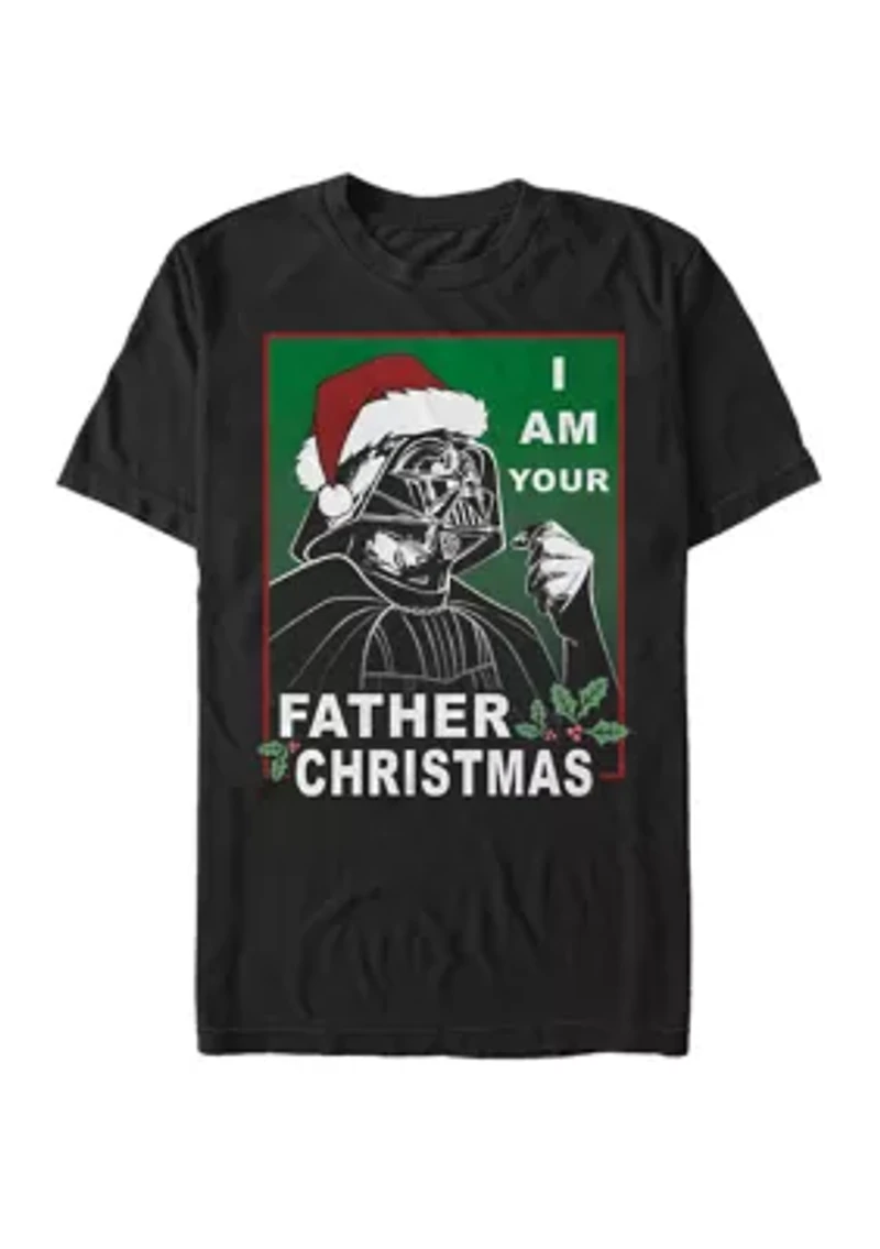 Big & Tall Darth Vader I Am Your Father Christmas Short Sleeve Graphic T-Shirt