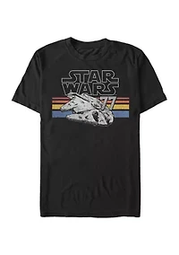 Big & Tall Star Wars Falcon Stripes Graphic Short Sleeve T-Shirt
