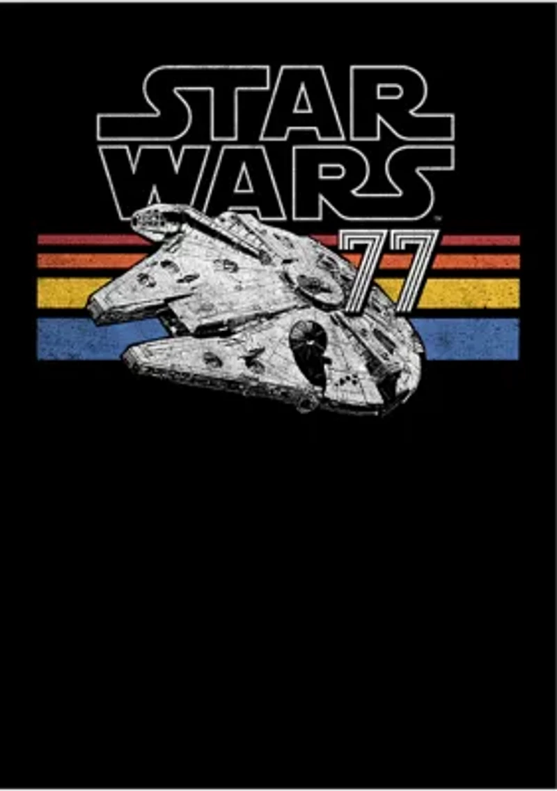 Big & Tall Star Wars Falcon Stripes Graphic Short Sleeve T-Shirt