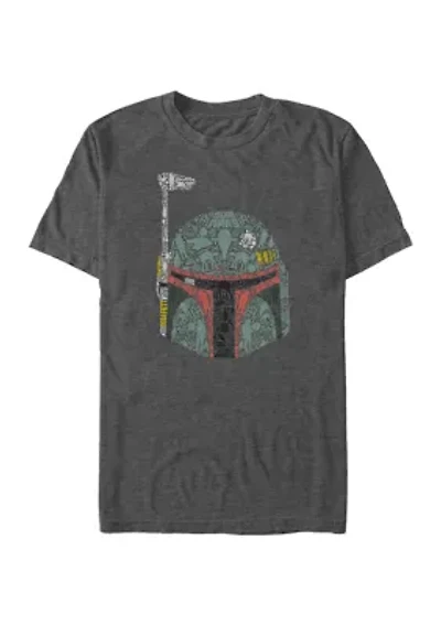 Big & Tall Star Wars Boba Icons Graphic Short Sleeve T-Shirt