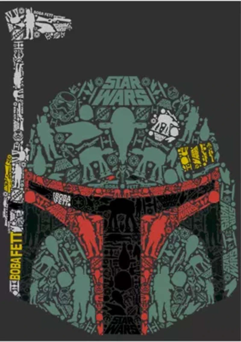 Big & Tall Star Wars Boba Icons Graphic Short Sleeve T-Shirt