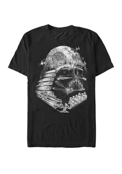 Big & Tall Darth Vader Empire Helmet Short Sleeve Graphic T-Shirt