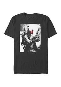Big & Tall Boba Fett Red Helmet Short Sleeve T-Shirt