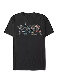 Big & Tall Teenage Mutant Ninja Turtles Neon Line Art Short Sleeve T-Shirt