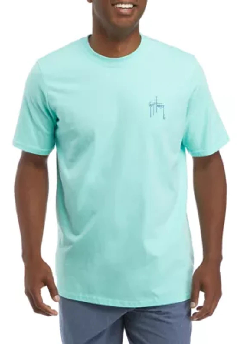 Men's Short Sleeve Sunset Sailfish Graphic T-Shirt