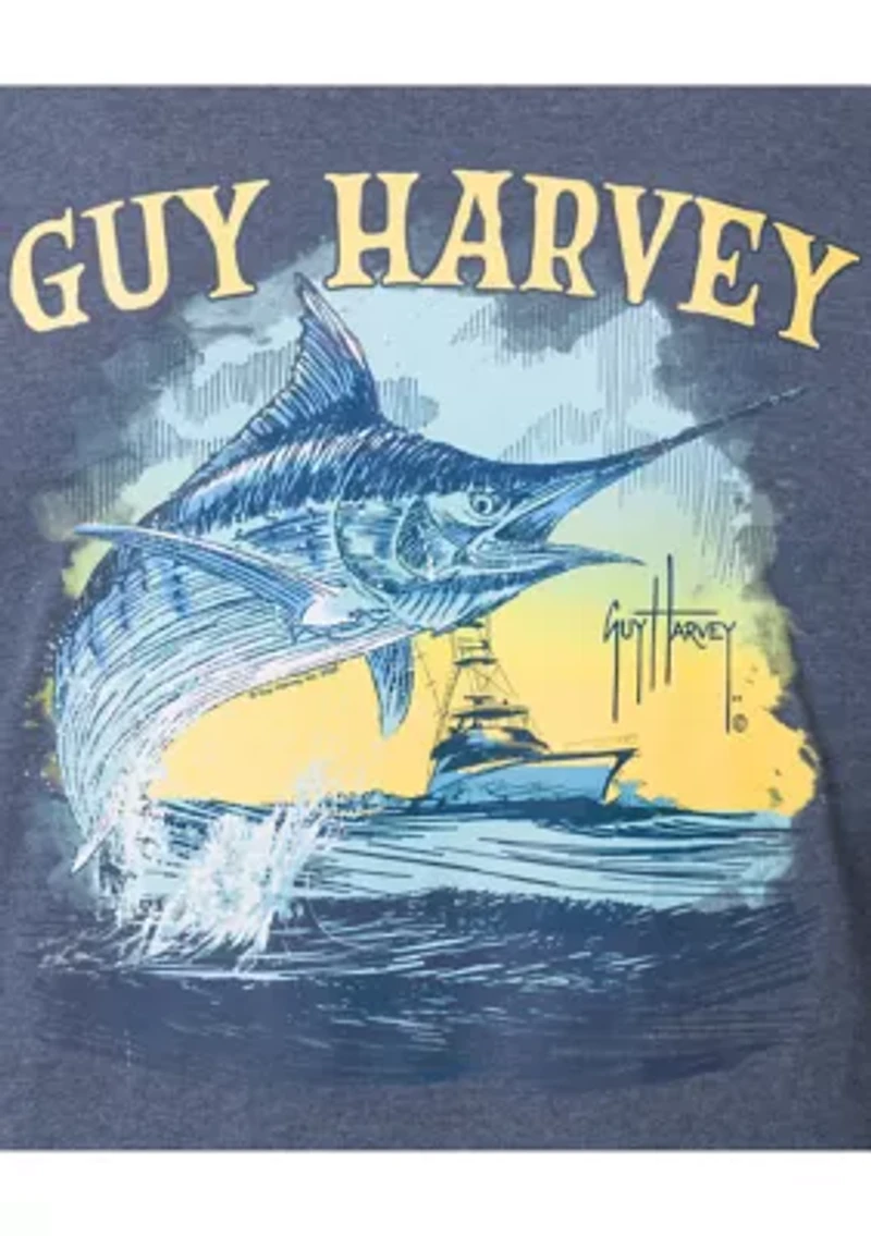 Men's Sketchy Blue Short Sleeve Pocket T-Shirt