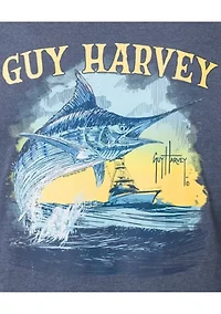 Men's Sketchy Blue Short Sleeve Pocket T-Shirt
