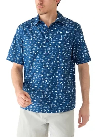 Men's Mariner Maritime Motif Fishing Shirt