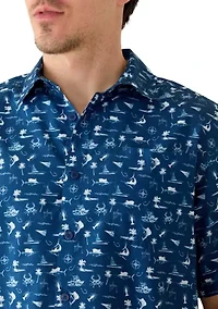 Men's Mariner Maritime Motif Fishing Shirt