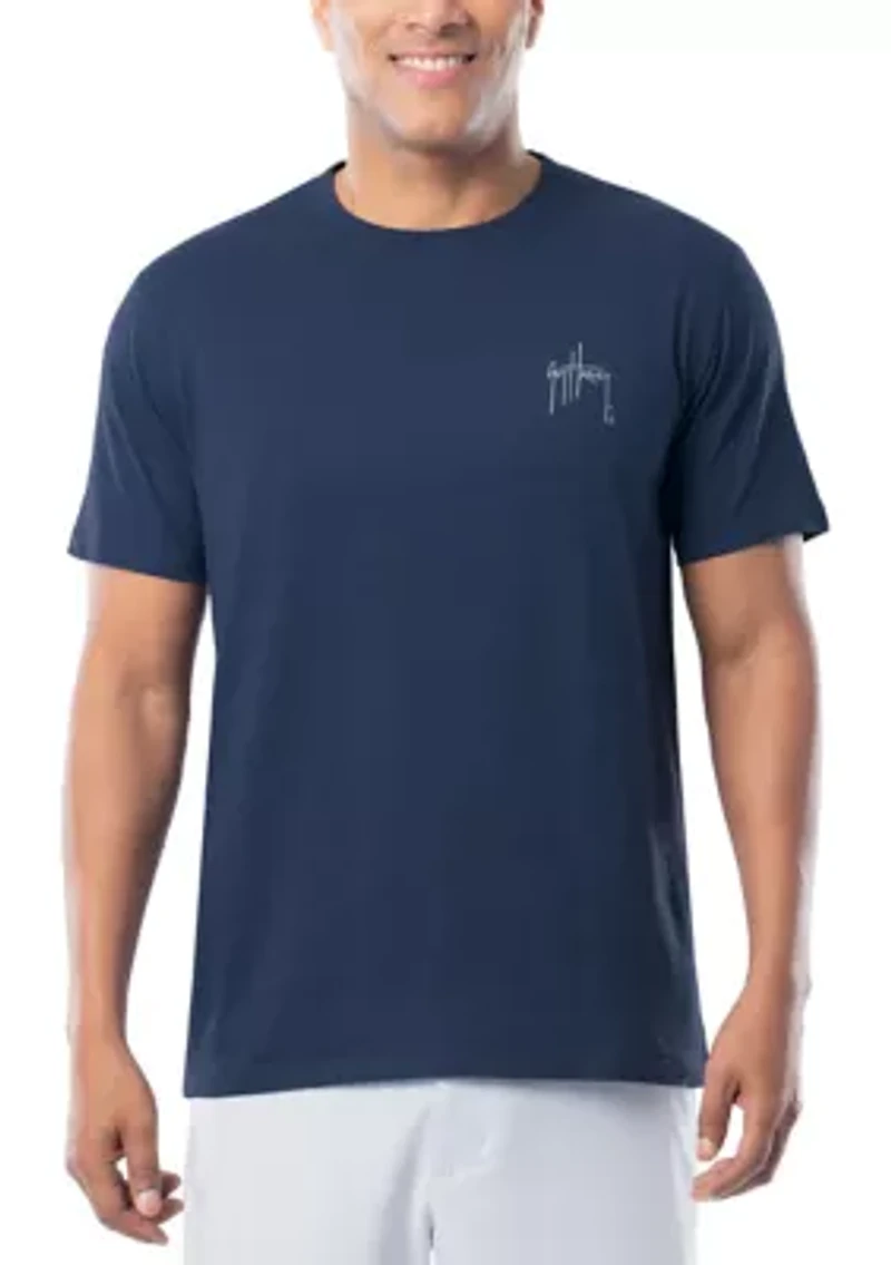 Men's Short Sleeve White Night Graphic T-Shirt