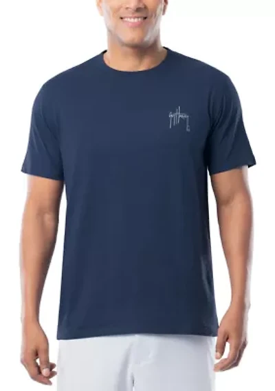 Men's Short Sleeve White Night Graphic T-Shirt